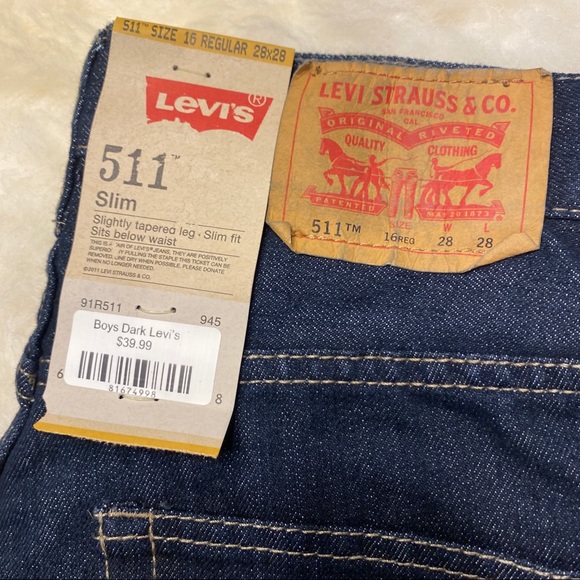 NWT LEVIS 511 SLIM FIT JEANS - Picture 3 of 6